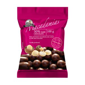 Dark Chocolate coated Macadamia Nuts 100g