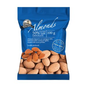 Dark Chocolate Coated Almond Nuts with Cocoa Dusting 100g