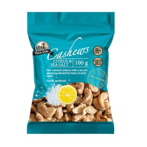Citrus & Sea Salt Flavoured Cashew Nuts 100g
